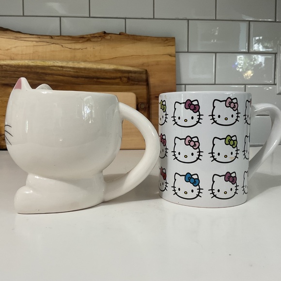Hello Kitty Mug & Whimsical Cupboard by 10 Strawberry Street  White Cat Mug - Picture 5 of 9